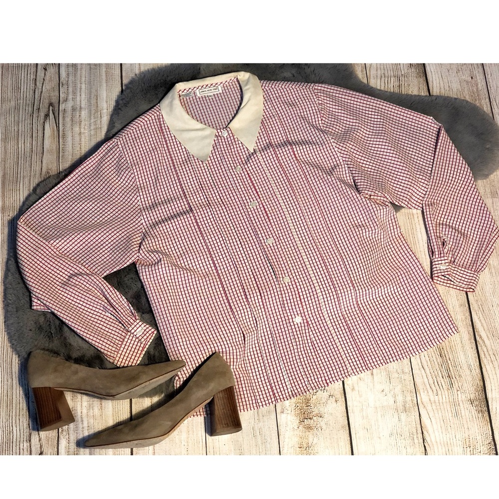 Retro Pointed Collar Blouse